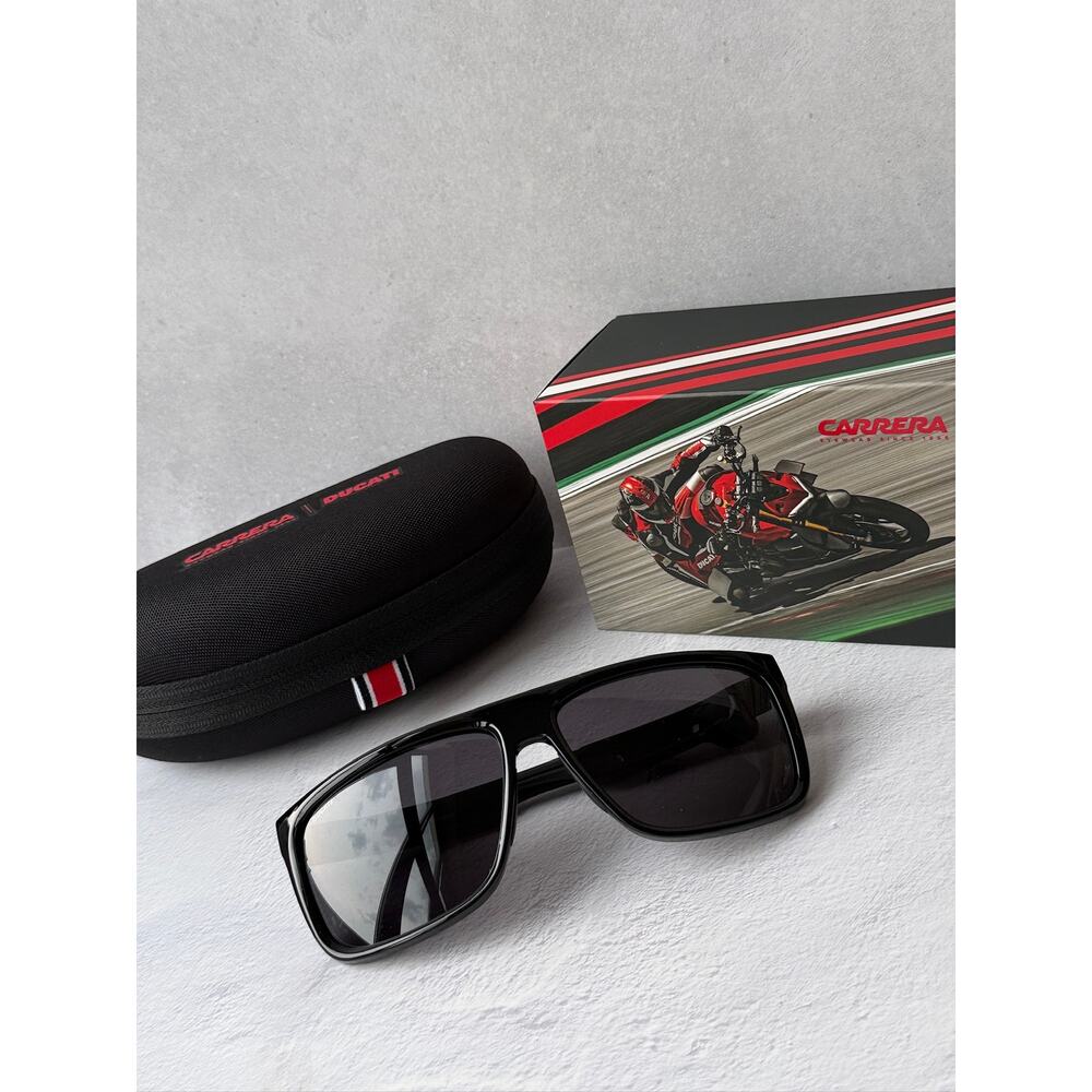 NEW Carrera CARDUC 011/S Black Unisex Sunglasses - Picture 2 of 8